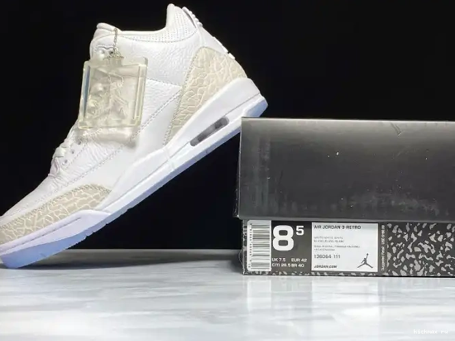 Cheap MAX Retro Air White Triple Jordan 3 136064-111 0606